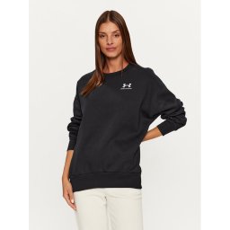 Under Armour Суитшърт Essential Flc Os Crew 1379475 Черен Loose Fit