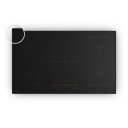 Klarstein Velaire индукционен плот, елегантен, минималистичен, мощен, 4 нагреваеми зони, 7200 W, 90 см (XFC905I-B2SD)