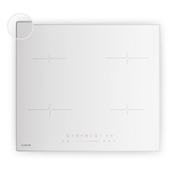 Klarstein Velaire индукционен плот, елегантен, минималистичен, мощен, 4 нагреваеми зони, 7000 W, 60 см (XFC604I-W8-ELS)