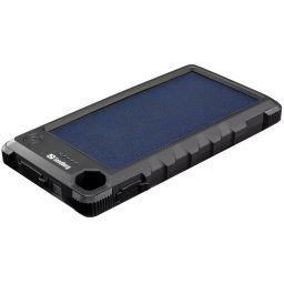 Външна батерия/power bank/ Sandberg Outdoor Solar Powerbank 10000 (420-53), 10 000mAh, черна, вграден соларен панел, IP66 корпус, 1x USB-C, 1x USB-A
