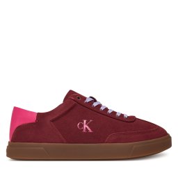 Сникърси Calvin Klein Low Pro Cups Lace Up Sue Mix Mg HW0HW02683 Бордо