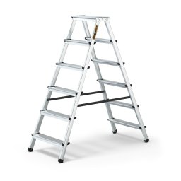Двустранна алуминиева стълба DRABEST 2x6