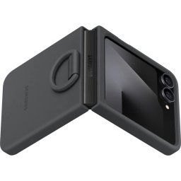 Оригинален гръб Samsung за Galaxy Z Flip 7FE, Z FLip 6, Silicone Cover with Ring, Черен, EF-PF741TBE