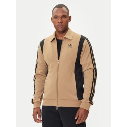 adidas Суитшърт adicolor Panel JY1427 Бежов Regular Fit