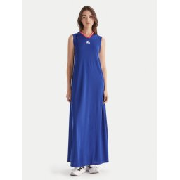 adidas Ежедневна рокля Tiro Cut 3-Stripes Soft Mesh JW6819 Син Regular Fit