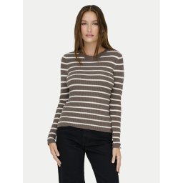 ONLY Пуловер Louisa 15344579 Кафяв Slim Fit