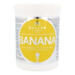 Kallos Cosmetics Banana укрепваща маска за сухи и изтощени коси 1000 ml за жени