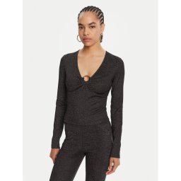 Just Cavalli Блуза 79PAH638 J0251 Черен Slim Fit