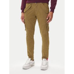 Alpha Industries Текстилни панталони Combat 126215 Зелен Slim Fit