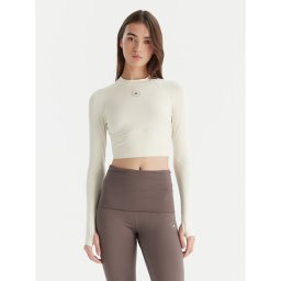 adidas by Stella McCartney Тениска от техническо трико Training JM1403 Бежов Slim Fit