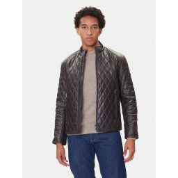 JOOP! Кожено яке 17 Boys 1500150 80000851 Кафяв Regular Fit