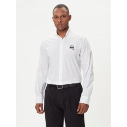 KARL LAGERFELD Риза 605911 554671 Бял Slim Fit