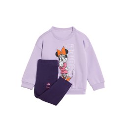 adidas Комплект суитшърт и клин Disney Minnie Mouse JL9173 Виолетов Regular Fit
