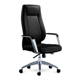 Директорски стол RFG VINCI HB, екокожа, черен