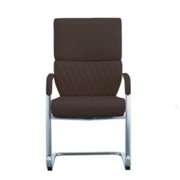 Посетителски стол RFG GRANDE M, екокожа, кафяв, 2 броя в комплект