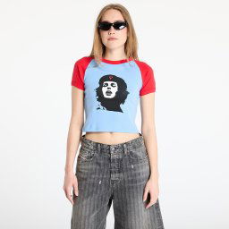 Тениска PLEASURES She Raglan Baby Tee Blue/ Red L