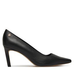 Обувки на ток Tommy Hilfiger Logo Pump Slanted Hl FW0FW08993 Черен