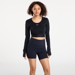 Тениска Nike Pro Women's Dri-FIT Cropped Long-Sleeve Top Black/ Anthracite/ White L