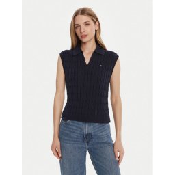 Tommy Hilfiger Пуловер WW0WW45655 Тъмносин Regular Fit