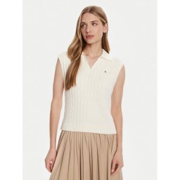 Tommy Hilfiger Пуловер WW0WW45655 Екрю Regular Fit