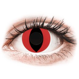 CRAZY LENS - Cat Eye Red - дневни без диоптър (2 лещи)