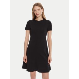Calvin Klein Коктейлна рокля LV044C064G Черен Slim Fit