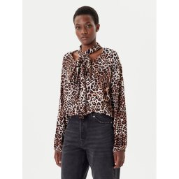 HUGO Блуза Cunea-1 50546781 Кафяв Oversize