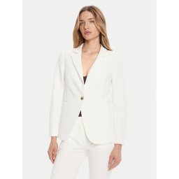 Rinascimento Сако CFC0126224003 Бял Regular Fit
