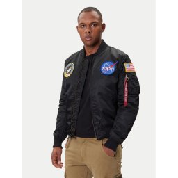 Alpha Industries Яке бомбър Nasa 166107 Черен Regular Fit