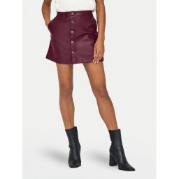 ONLY Пола от имитация на кожа Amazing 15331876 Бордо Slim Fit