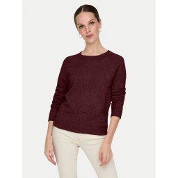 ONLY Пуловер Rica 15204279 Бордо Regular Fit