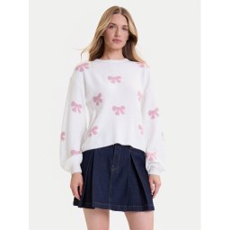 ONLY Пуловер Bora 15360712 Бял Regular Fit