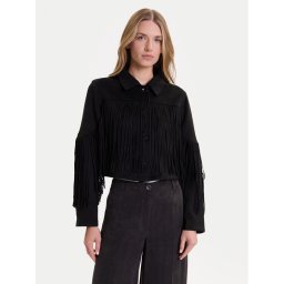 ONLY Яке от имитация на кожа Diane 15354896 Черен Regular Fit