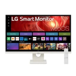 Монитор LG 27U731SA-W, 27" IPS Smart webOS23, 5ms, 1000:1, 350cd/m, FHD 3840 x 2160, ThinQ, DCI-P3 90%, HDR 10, HDMI, USB Type-C , Bluetooth, Speacers 5W x 2, Tilt, White