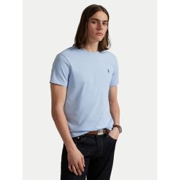 Polo Ralph Lauren Тишърт 710671438444 Светлосиньо Custom Slim Fit