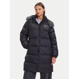 Calvin Klein Jeans Пухено яке Essential LV047D502G Черен Regular Fit
