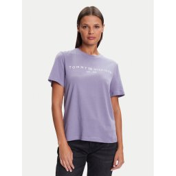 Tommy Hilfiger Тишърт WW0WW40276 Виолетов Regular Fit