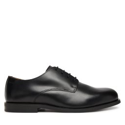Обувки Calvin Klein Ess Rubber Derby Lth HM0HM02056 Черен