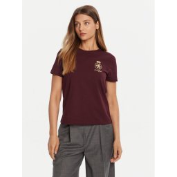Tommy Hilfiger Тишърт Gold Crest WW0WW46153 Бордо Regular Fit