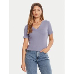 Tommy Hilfiger Тишърт New Cody WW0WW40584 Виолетов Slim Fit
