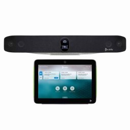 Видеоконферентна система HP Poly Studio X70 All-In-One в комплект с тъч интерфейс устройство Poly TC10, (4K)2160p, съвместимост със сензорен дисплей, 7.3x цифрово увеличение, 1x USB-C, 1x HDMI, сива