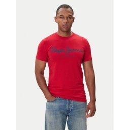 Pepe Jeans Тишърт Original Stretch N PM5010132 Червен Regular Fit