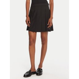 Tommy Hilfiger Плисирана пола Timeless WW0WW48354 Черен Regular Fit