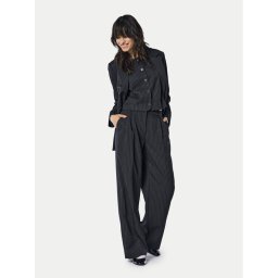 ONLY Текстилни панталони Reina 15349616 Черен Straight Fit