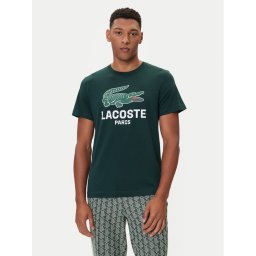 Lacoste Тишърт TH5634 Зелен Regular Fit