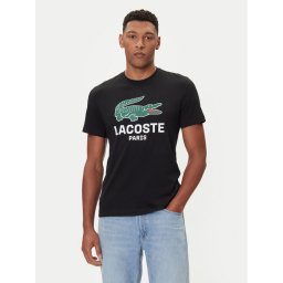 Lacoste Тишърт TH5634 Черен Regular Fit
