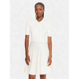 Lacoste Ежедневна рокля EF5803 Екрю Regular Fit
