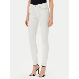 Guess Дънки W5GA46 D5N71 Бял Skinny Fit