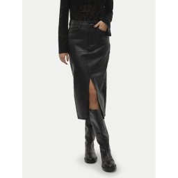 Vero Moda Пола от имитация на кожа Veri 10311707 Черен Regular Fit