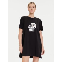 KARL LAGERFELD Нощница A3W45007 Черен Regular Fit